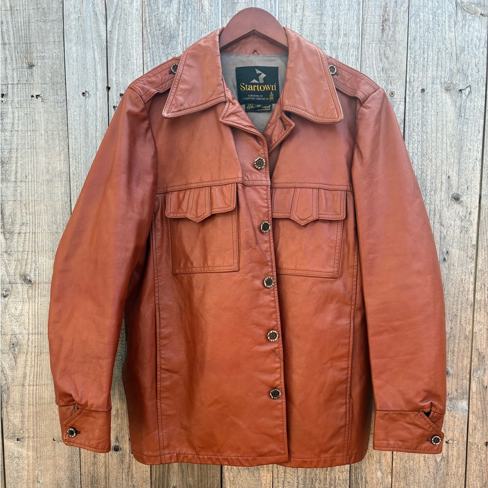 Men's Vintage Leather Jacket in Russet Brown - Classic Style